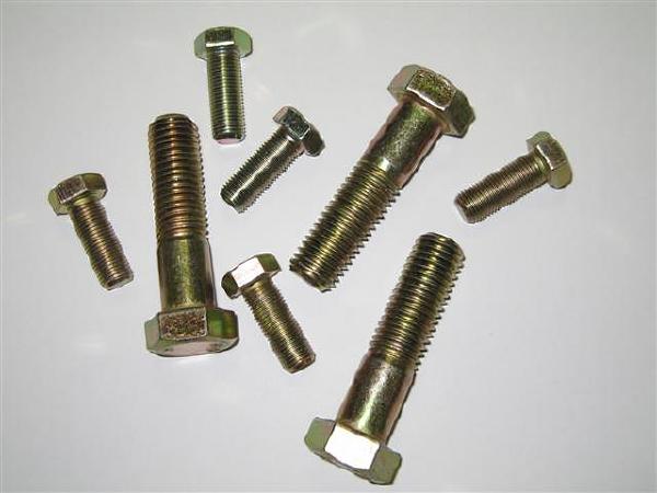 Bolts of various sizes that are used in the military and aerospace industry.