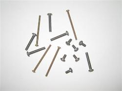 Assortment of military machine screws of different sizes and made with a variety of materials.