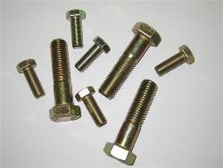 Bolts of various sizes that are used in the military and aerospace industry.